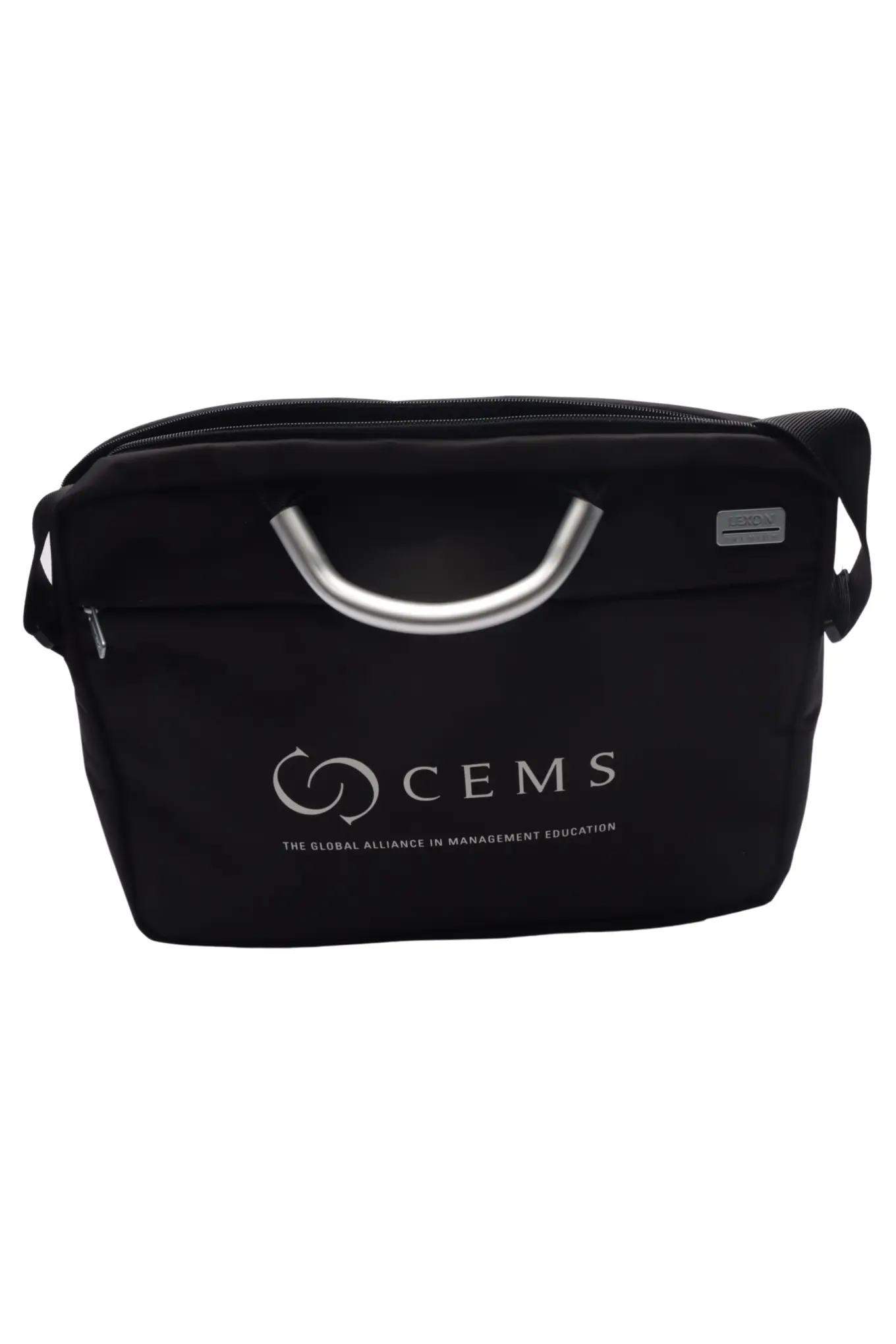 LEXON Aktentasche Herren Laptoptasche Schwarz Polyester Büro Arbeit 38cm