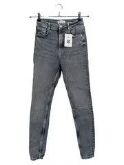 Vorschaubild 1 von Damen Slim Fit Jeans Grau Größe 36 W28 High Waist Skinny