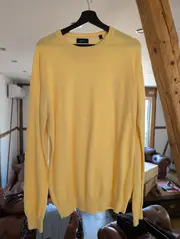 Vorschaubild 3 von Herren Pullover Gelb Gr. 50/L Baumwolle