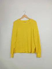 Vorschaubild 2 von Herren Pullover Gelb Gr. 50/L Baumwolle