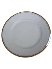 Vorschaubild 1 von Eleganter Platzteller Porzellan Weiß Rund Goldrand Festlich
