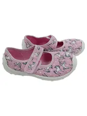 Vorschaubild 1 von Mary Jane Hausschuhe Kinder Rosa Tiermotive Klettverschluss Gr. 26