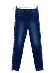 Vorschaubild 1 von Kinder Mädchen Jeans Regular Fit Blau Pailletten Gr. 170