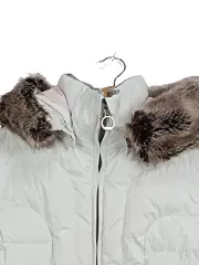 Vorschaubild 2 von Damen Steppjacke Outdoor Freizeit Kapuze Fell Weiß Gr. S