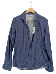 Vorschaubild 1 von Herren Freizeithemd Gr. M Blau Slim Fit Langarm Hemd