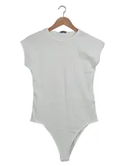 Vorschaubild 1 von Damen Body Kurzarm Rippstrick Weiß Gr. XA Basic