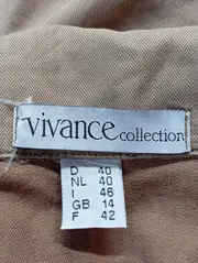 Vorschaubild 3 von Leichte Damen Weste Gr. 40/L Beige Casual Strukturmuster