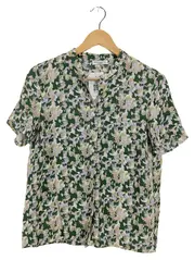 Vorschaubild 1 von Damen Hemdbluse S Mehrfarbig Blumenmuster Viskose