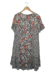 Vorschaubild 2 von Damen Freizeitkleid Gr. 40/M Grau Grafisch Vintage Elegant