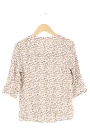 Vorschaubild 2 von Damen Bluse Gr. 34/XS Beige Florales Muster Viskose