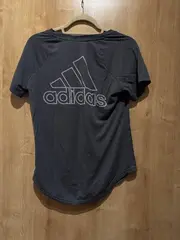 Vorschaubild 3 von Sport Shirt Damen Grau Gr. 36/S V-Ausschnitt Kurzarm Polyester