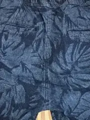 Vorschaubild 3 von Herren Shorts Blattmuster Denim Blau Größe L Elastikbund