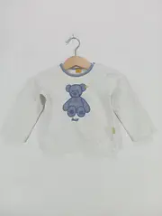 Vorschaubild 2 von Kinder Langarmshirt Gr. 68 Weiß Casual mit Teddy-Applikation