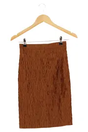 Vorschaubild 1 von Faltenrock Damen 38;M Braun Elegant Vintage Midirock 56cm