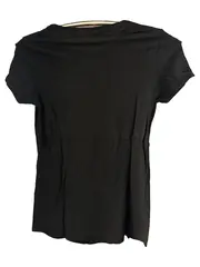 Vorschaubild 2 von Damen Sport Shirt Gr. 36/S Schwarz Baumwolle Logo-Print