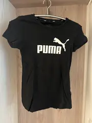 Vorschaubild 5 von Damen Sport Shirt Gr. 36/S Schwarz Baumwolle Logo-Print