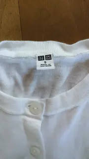 Vorschaubild 4 von Damen Strickjacke Gr. 36/S Weiß Basic Baumwolle