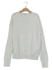 Vorschaubild 1 von Damen Strickjacke Gr. 36/S Weiß Basic Baumwolle