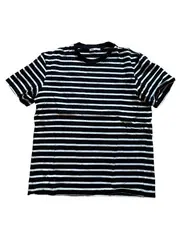 Vorschaubild 2 von Herren T-Shirt Schwarz Gestreift Gr. L Casual Freizeit