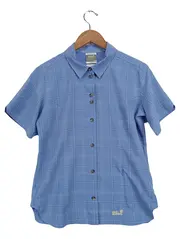 Vorschaubild 1 von Damen Freizeithemd Outdoor Kariert Blau Gr. M Kurzarm