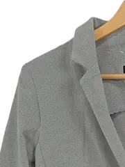 Vorschaubild 4 von Blazer Damen Business Grau Gr. 38/M Strukturmuster Langarm