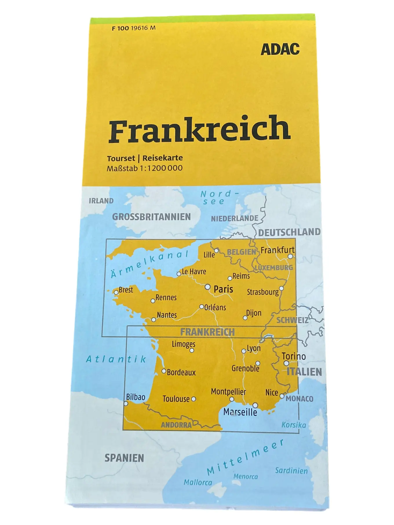 ADAC Reiseführer Frankreich Tourset Karte 1:1.200.000 Deutsch Taschenbuch