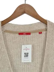 Vorschaubild 5 von Damen Strickjacke Gr. 40 L Langarm Rippstrick Lochmuster Mehrfarbig