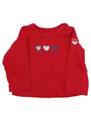 Vorschaubild 1 von Langarmshirt Mädchen Gr. 68 Rot Herz Applikation Casual