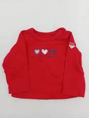 Vorschaubild 2 von Langarmshirt Mädchen Gr. 68 Rot Herz Applikation Casual