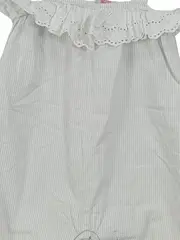 Vorschaubild 3 von Baby Mädchen Romper Strampler Weiß Gestreift Gr. 80 Baumwolle