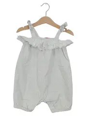 Vorschaubild 1 von Baby Mädchen Romper Strampler Weiß Gestreift Gr. 80 Baumwolle