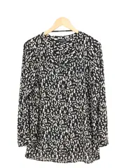 Vorschaubild 1 von Damen Bluse 38/M Mehrfarbig Tierdruck Langarm Casual