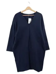 Vorschaubild 1 von Damen Strickkleid Blau Gr. 36 S Wolle Minimalistisch