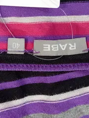 Vorschaubild 3 von Damen Pullover Gr. 40/L Mehrfarbig Gestreift 3/4-Arm Strick Casual