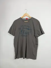 Vorschaubild 2 von Herren T-Shirt Grau XL Logo-Print Casual Kurzarm