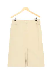 Vorschaubild 1 von A-Linienrock Damen 44/XXL Beige Klassisch Midirock Baumwolle