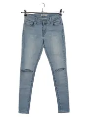 Vorschaubild 1 von Damen Jeans Slim Fit W28 Blau Ripped Knie Cut-Outs Casual