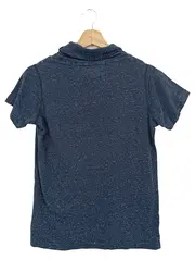 Vorschaubild 2 von Kinder T-Shirt Blau 152/158 Streetwear Vintage Schriftzug Rollkragen