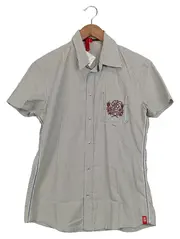 Vorschaubild 1 von EDC Herren Kurzarm Hemd gestreift Beige L Casual mit Brusttasche