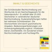 Vorschaubild 3 von Schülerduden Rechtschreibung und Wortkunde Sekundarstufe I Wörterbuch