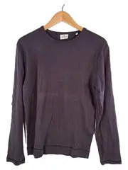 Vorschaubild 1 von Herren Langarmshirt Gr. M Grau Basic Baumwolle Longsleeve