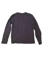 Vorschaubild 2 von Herren Langarmshirt Gr. M Grau Basic Baumwolle Longsleeve