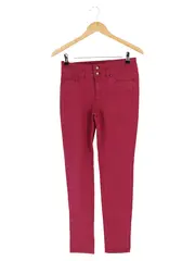 Vorschaubild 1 von Damen Jeans Slim Fit Gr. S W28/36 Rot Casual Stretch Hose