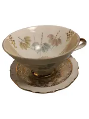 Vorschaubild 1 von Teetasse mit Untertasse Porzellan Klassisch Mehrfarbig Blumen 200ml