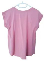 Vorschaubild 3 von Damen T-Shirt Print Gr. M Rosa Casual Kurzarm