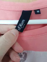 Vorschaubild 2 von Damen T-Shirt Print Gr. M Rosa Casual Kurzarm