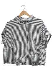 Vorschaubild 1 von Damen Hemdbluse gestreift Weiß Gr. 38;M Casual Sommer Bluse