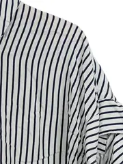 Vorschaubild 3 von Damen Hemdbluse gestreift Weiß Gr. 38;M Casual Sommer Bluse