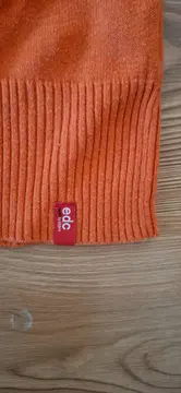 Vorschaubild 4 von Damen Pullover XS Orange V-Ausschnitt Baumwolle Casual