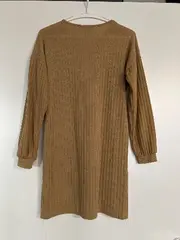Vorschaubild 2 von Damen Freizeitkleid Gr. 36 S Braun Rippstrick Casual